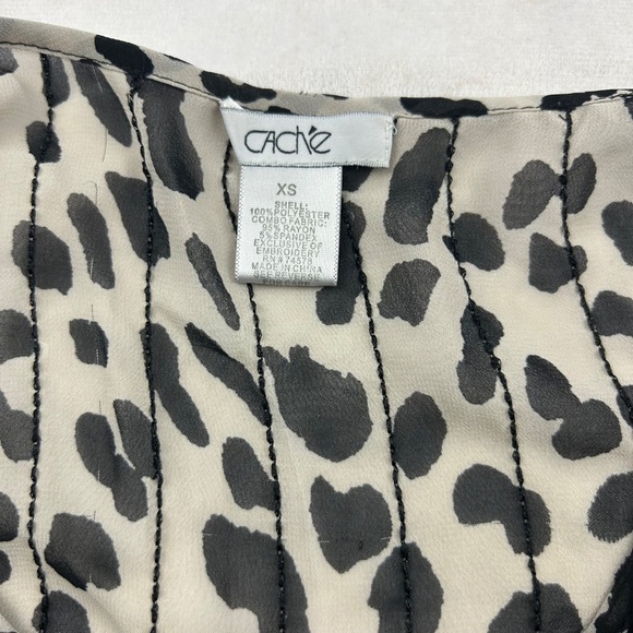 Cache leopard print tank top with adjustable waist and sequence - Picture 2 of 7